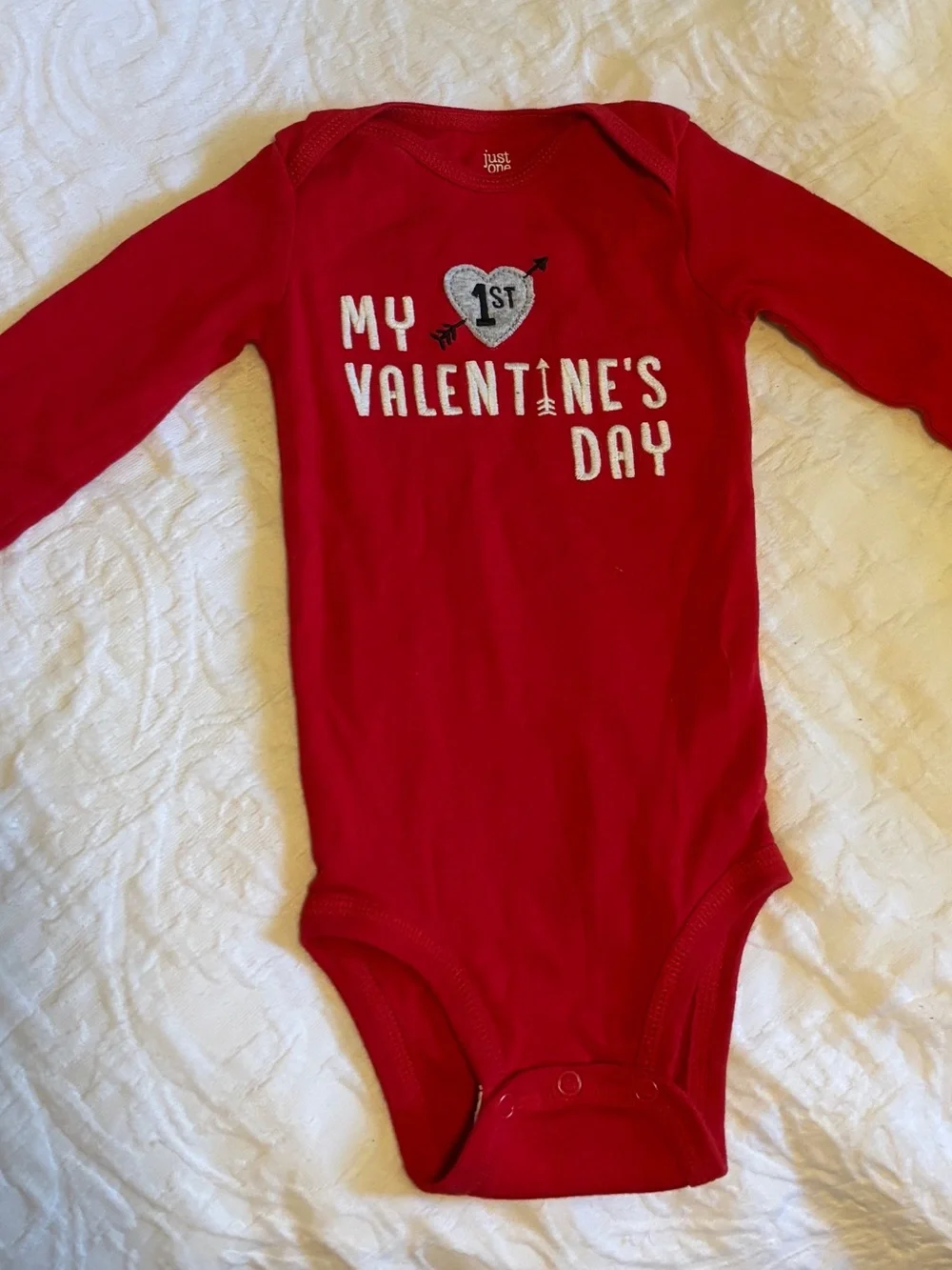 Carters: First Valentines Day Baby Onesie
